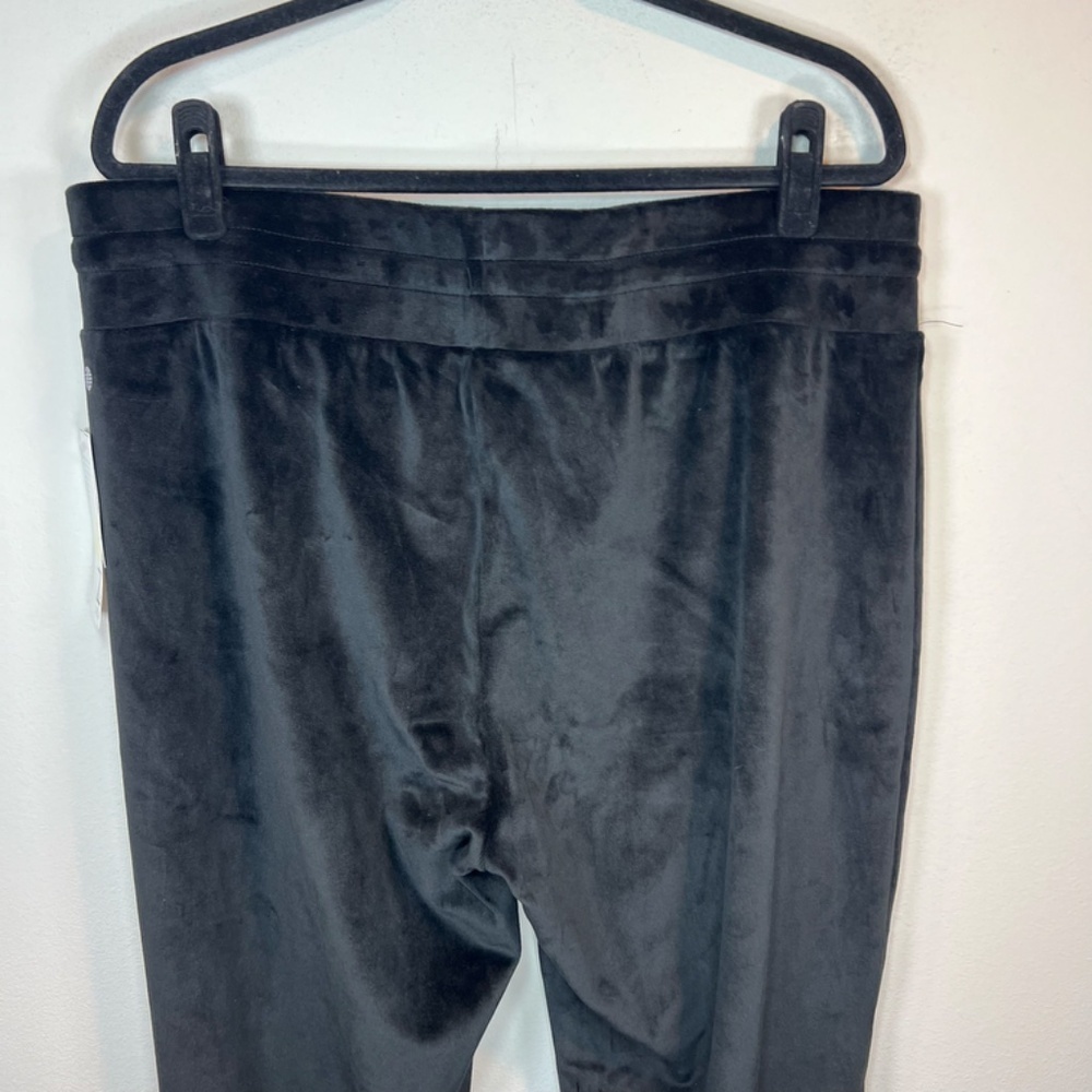 Z by Zella Velour Joggers Pants Black Cozy Stretch Pull On Athleisure NEW Sz 2XL - Picture 9 of 13